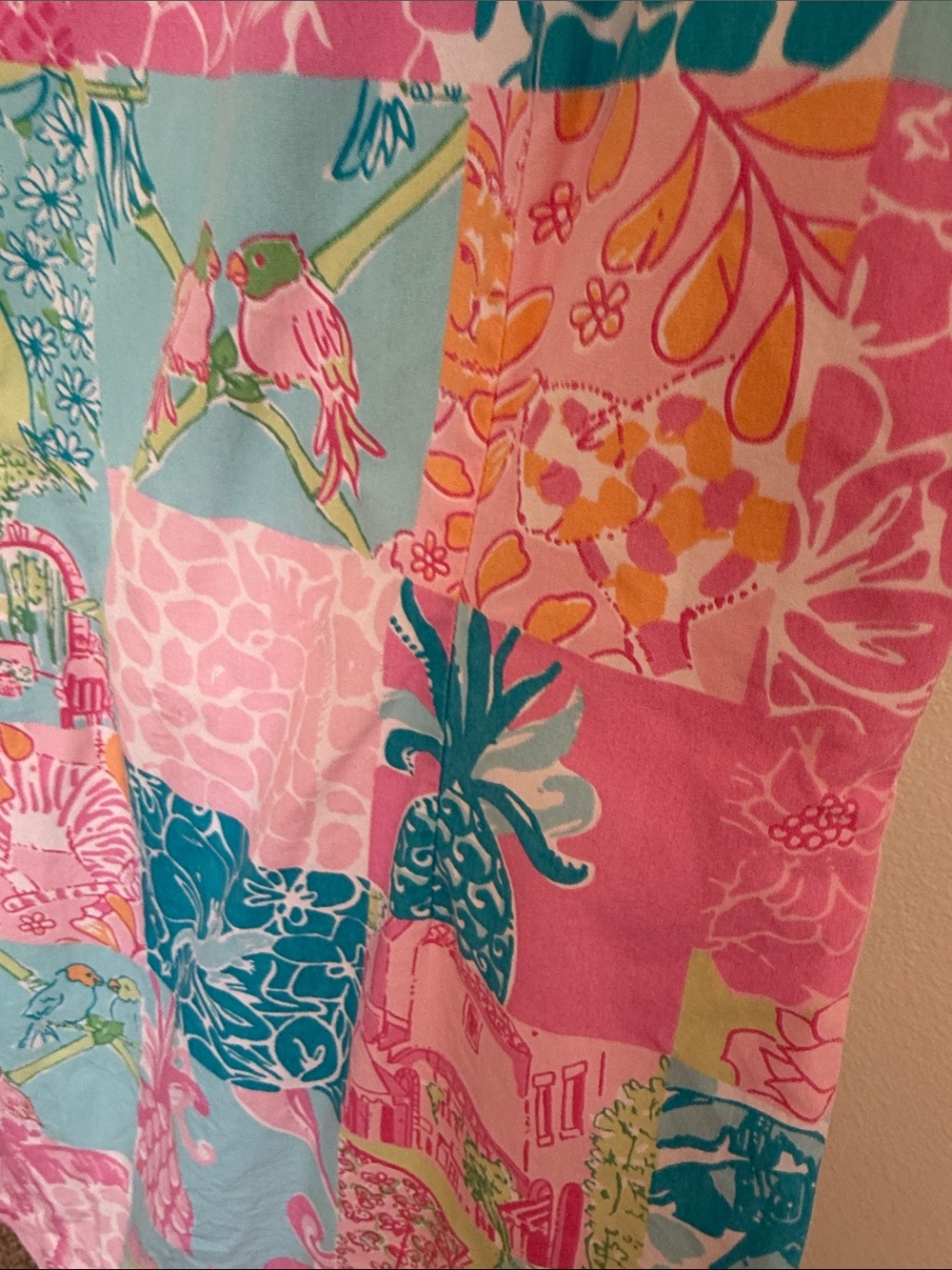 Lilly Pulitzer 💗Colorblock Patchwork Sleeveless Shift Dress - Pink, Blue & Green - Picture 15 of 15